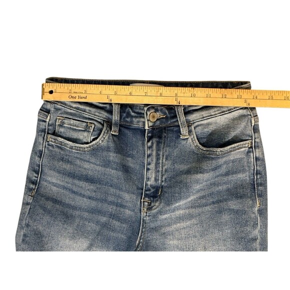 Vervet Feasibly High Rise Crop Flare Jeans Women's Size 28 Med Wash Style T6206 - Picture 6 of 13